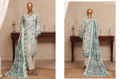 Riwayat Premium Printed & Embroidered Suit - CT-26101