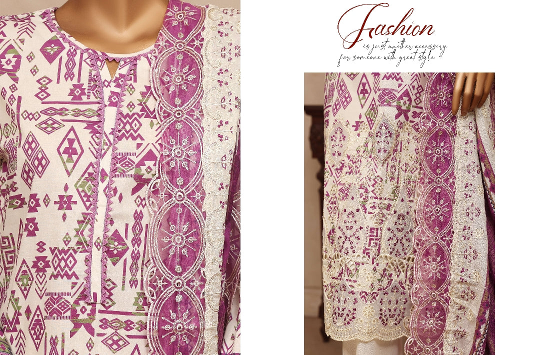 Riwayat Ancient Tribe Printed & Embroidered Suit - 3 Piece Unstitched