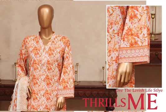 Riwayat Floral Printed & Embroidered Suit - 3 Piece Unstitched