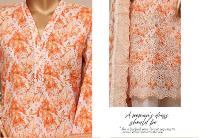Riwayat Floral Printed & Embroidered Suit - 3 Piece Unstitched