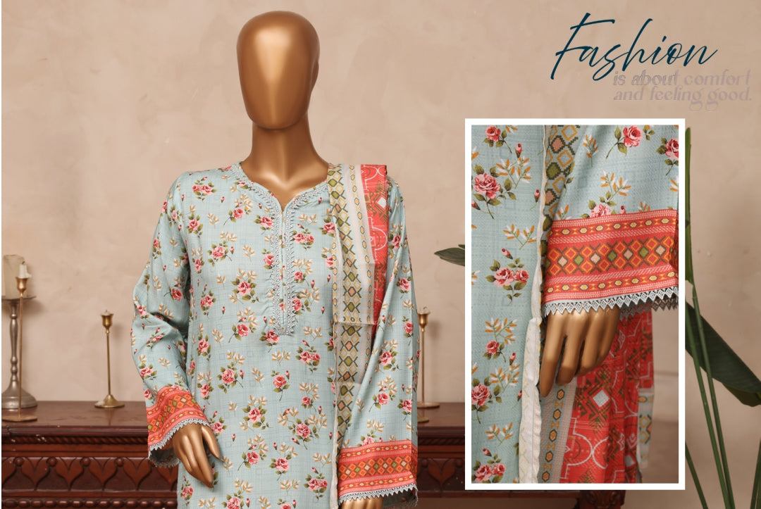 Riwayat Printed Floral & Geometric Suit - V-26078