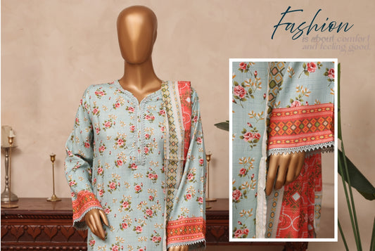 Riwayat Printed Floral & Geometric Suit - V-26078