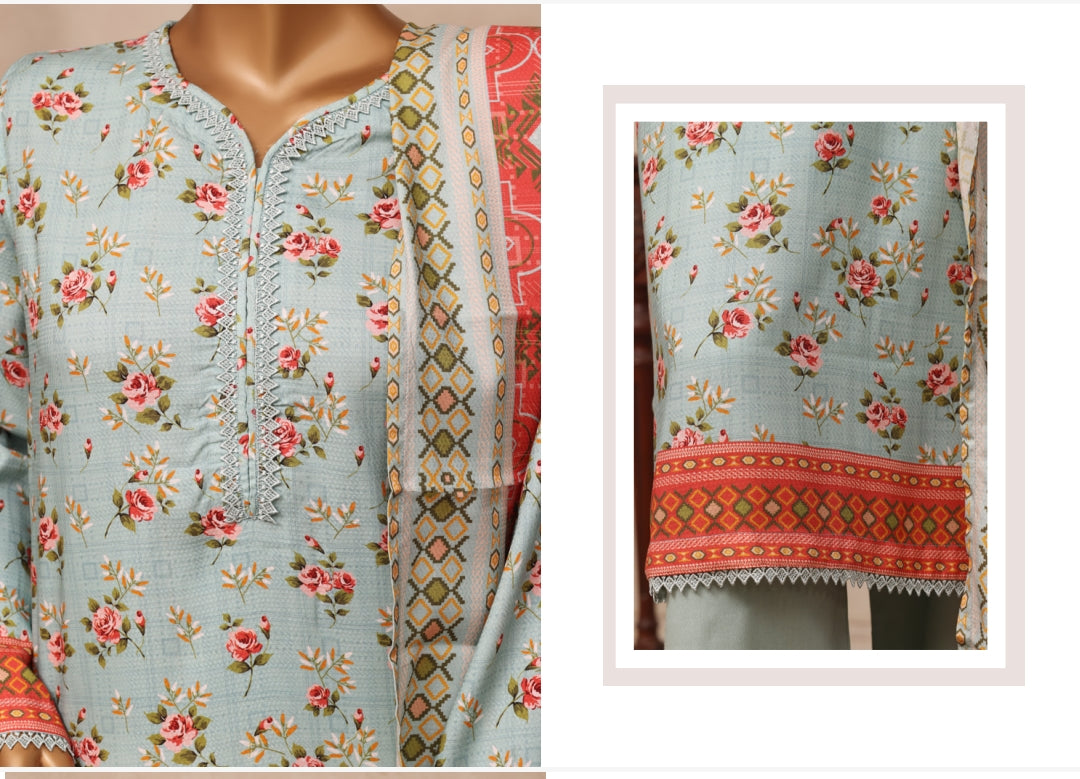 Riwayat Printed Floral & Geometric Suit - V-26078