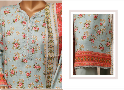 Riwayat Printed Floral & Geometric Suit - V-26078
