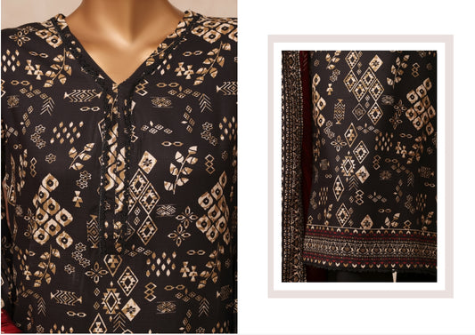 Riwayat Geometric Printed Suit - V-25922 R