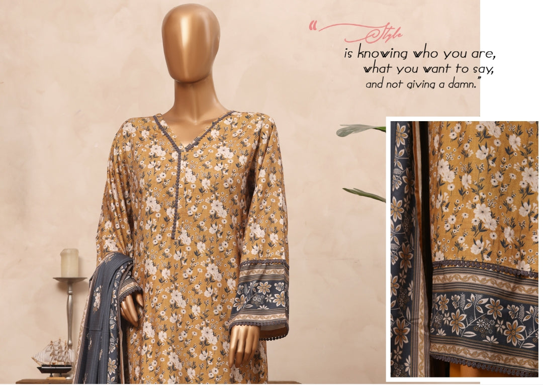 Riwayat Printed Viscose 3 Piece Suit