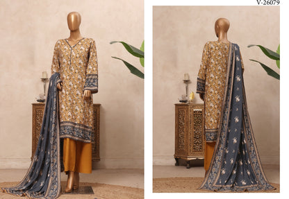 Riwayat Printed Viscose 3 Piece Suit