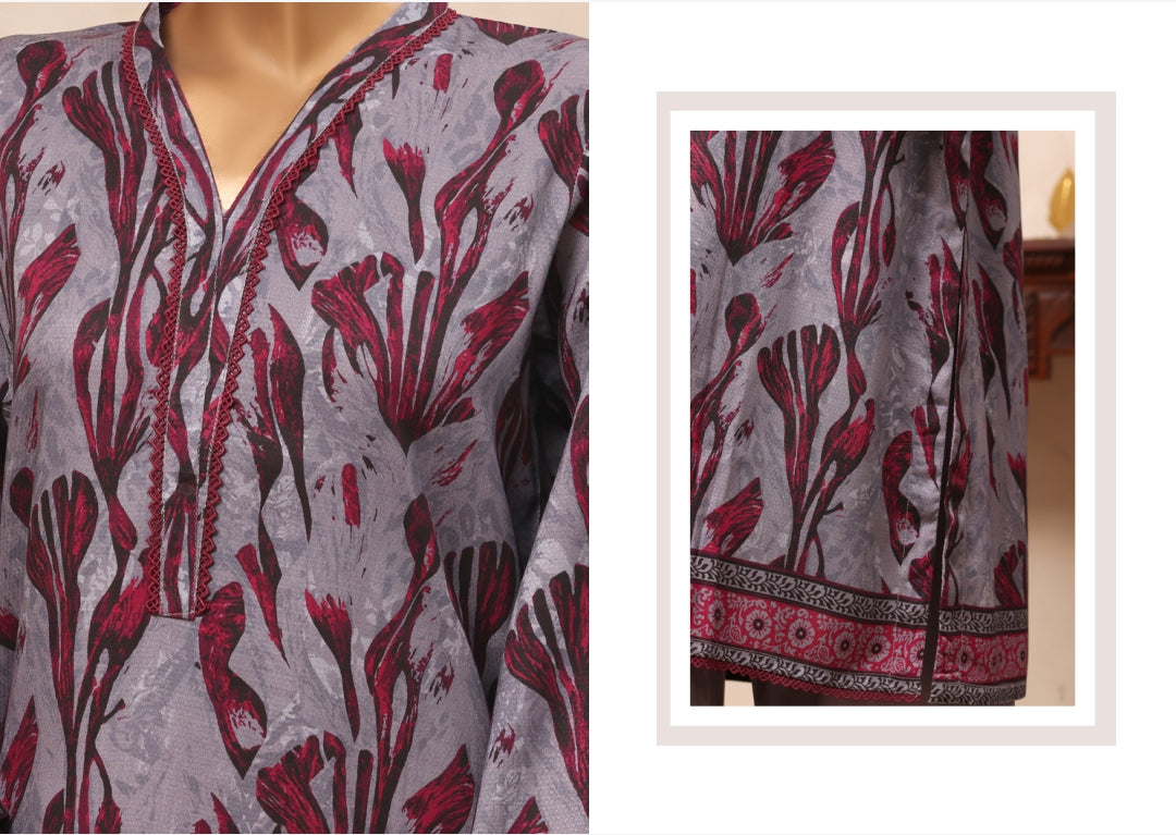 Riwayat Beautiful Minds Printed & Embellished Suit - 3 Piece Unstitched