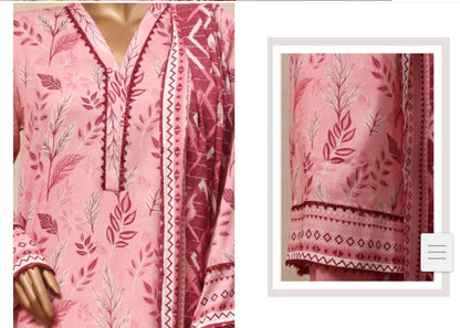 Riwayat Beautiful Minds Printed & Embellished Suit - 3 Piece Unstitched